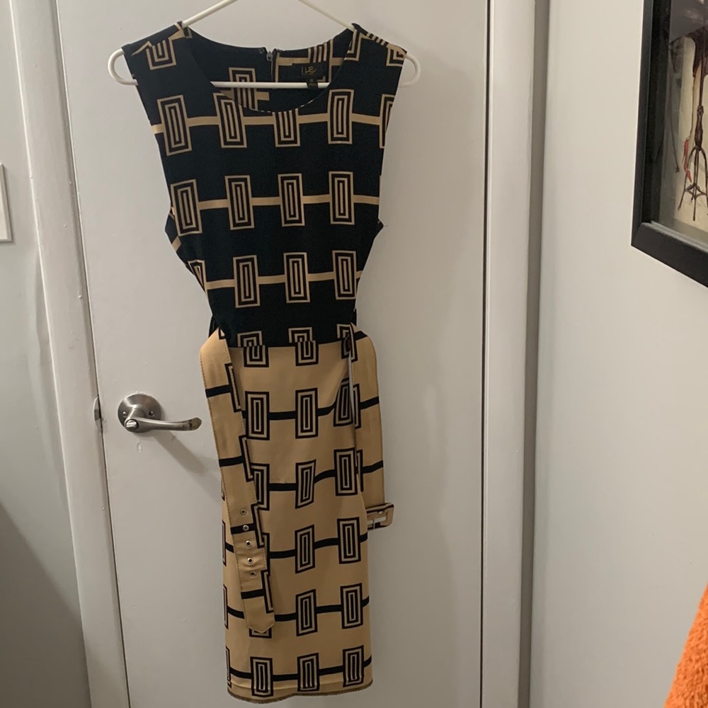 Multi color polyester work dress